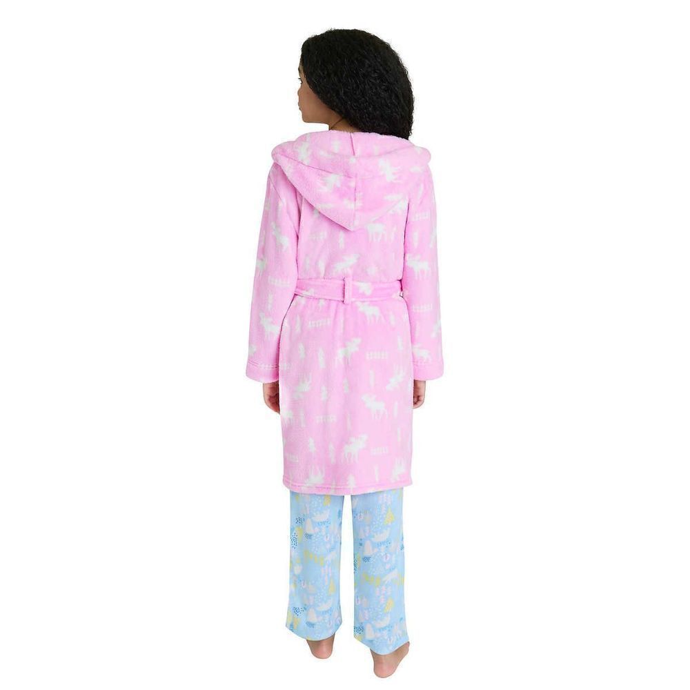 NEW! Eddie Bauer Youth 3 piece PJ Set- LS Top, Pant and Robe, Moose - Picture 4 of 14